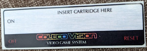 Colecovision Top Game System decals, used in best condition available